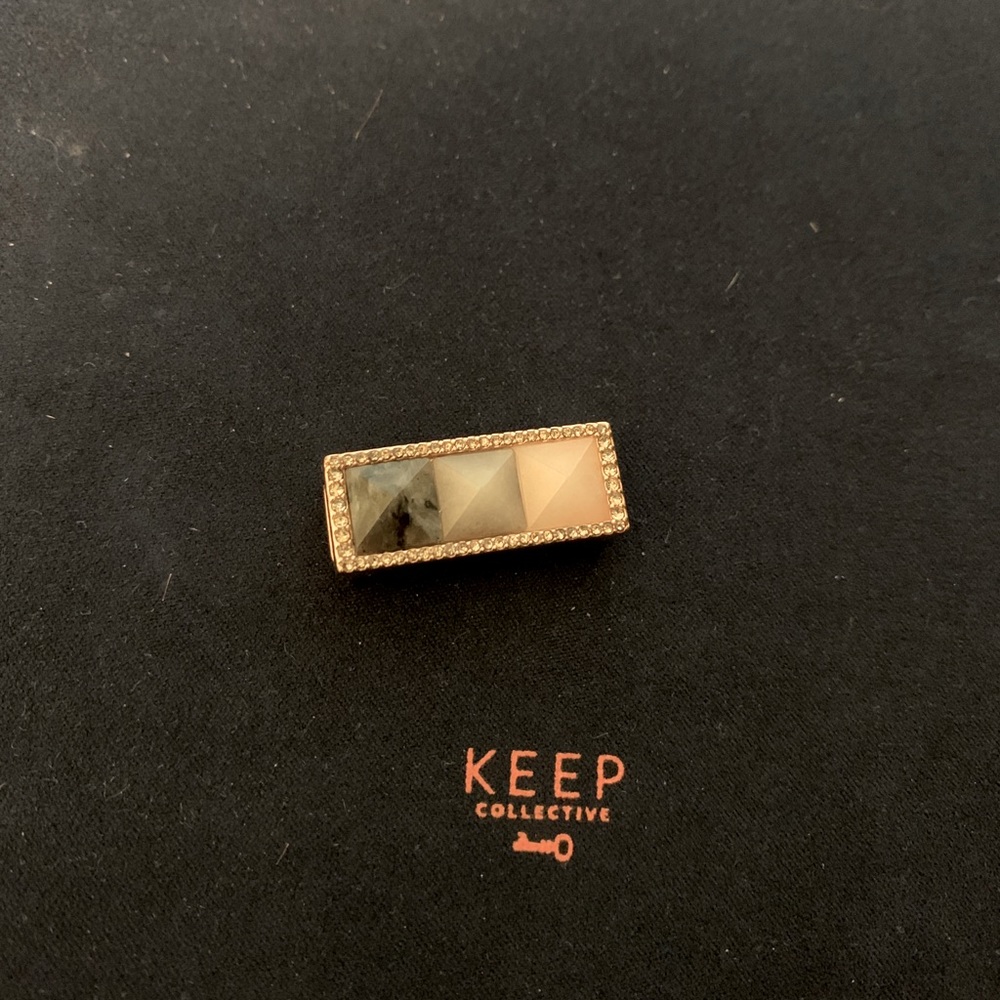 KEEP Collective limited edition pyramid stone bar multi - rose gold
